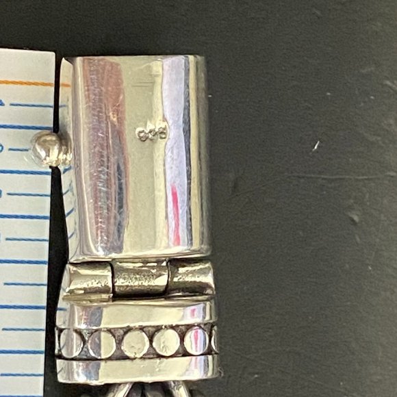 Men's Designer 925 Sterling Silver 10mm, 41gr, Cool Style Bracelet 7.5" J-46 - Picture 4 of 6